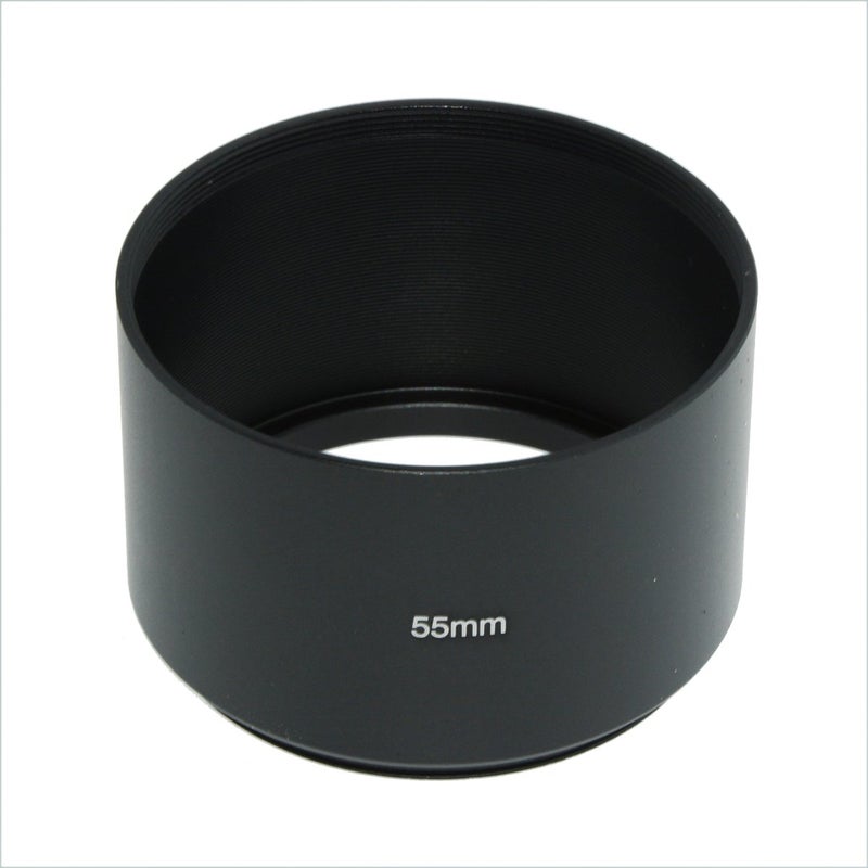 SIOTI 55mm Lens Hood, Oxidation Matte Anti Reflective Treatment, Aluminum Alloy, with 1 * 58mm Lens Cap, Compatible with Sony/Canon/Nikon/Fuji etc >85mm Camera Lens - Image 2